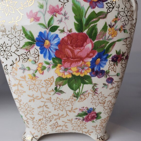 Antique Midwinter Staffordshire Porcelain Set – Biscuit Barrel, Salt & Pepper+ - Picture 4 of 14